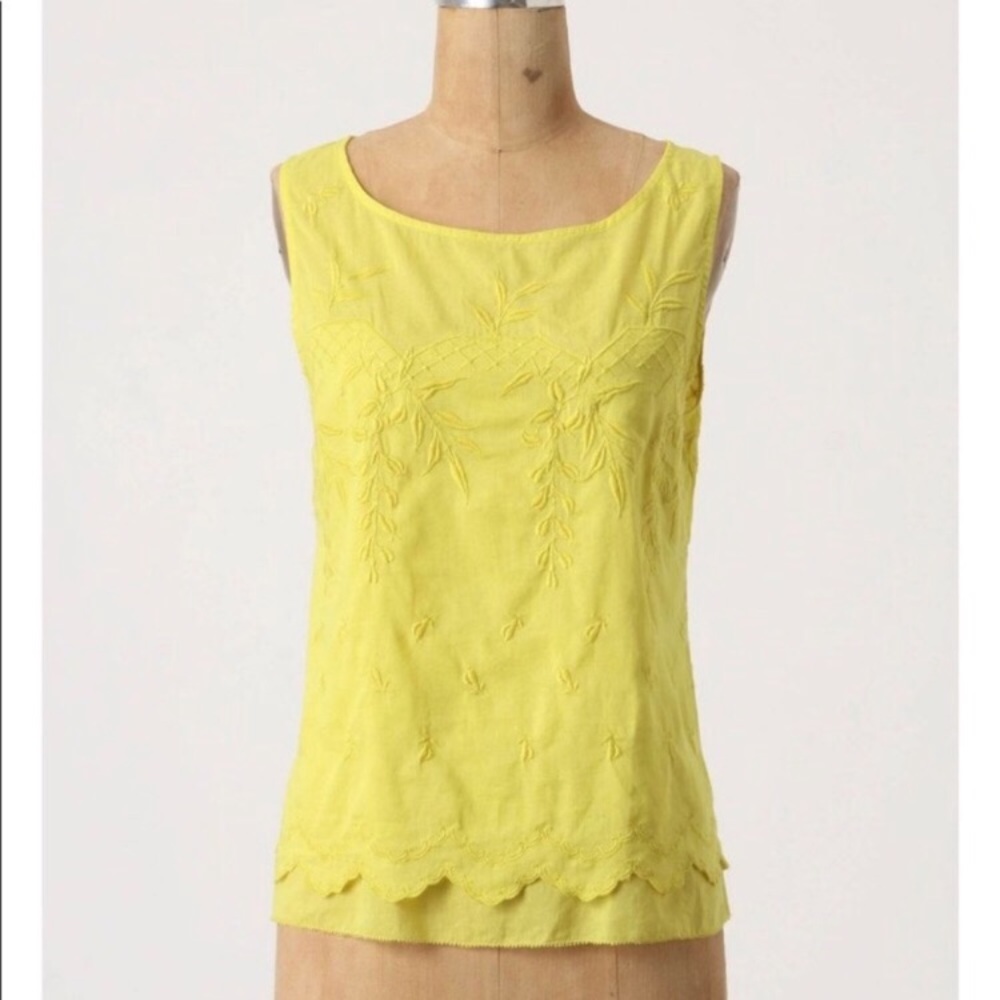 Anthro Moulinette Soeurs Ethel Top Citron 12